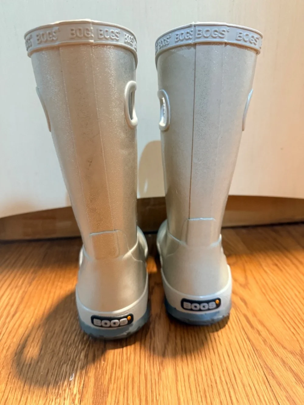 Brand New Bogs Silver Glitter Rainboots - Size 10